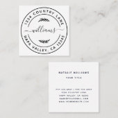 Creëer Uw eigen botanische bladeren Vierkante Visitekaartje (Voorkant / Achterkant)