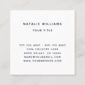 Creëer Uw eigen botanische bladeren Vierkante Visitekaartje (Achterkant)