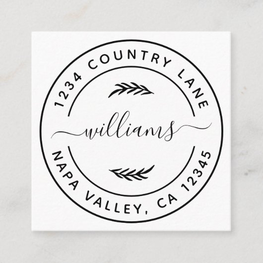 Creëer Uw eigen botanische bladeren Vierkante Visitekaartje (Voorkant)