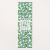 Creëer uw eigen botanische lederen patroonmonogram yogamat (Voorkant)