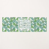 Creëer uw eigen botanische lederen patroonmonogram yogamat (Voorkant (horizontaal))