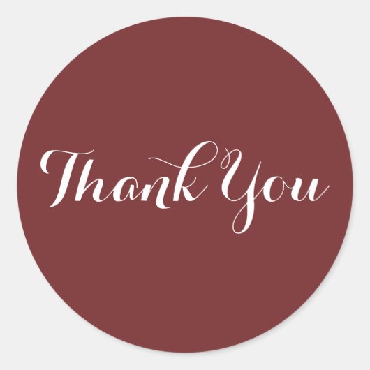 Creëer Uw eigen Bourgogne Dank U Ronde Sticker (Voorkant)