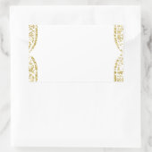 Creëer uw eigen bruiloft gunst / geschenk- gouden  rechthoekige sticker (Tas)