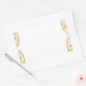 Creëer uw eigen bruiloft gunst / geschenk- gouden  rechthoekige sticker (Envelop)