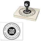 Creëer uw eigen Business Logo Round Large Rubberstempel (Gestempeld)