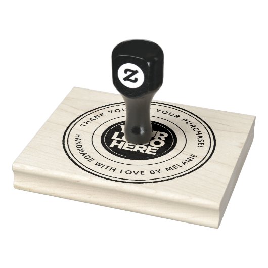 Creëer uw eigen Business Logo Round Large Rubberstempel (Stempel)