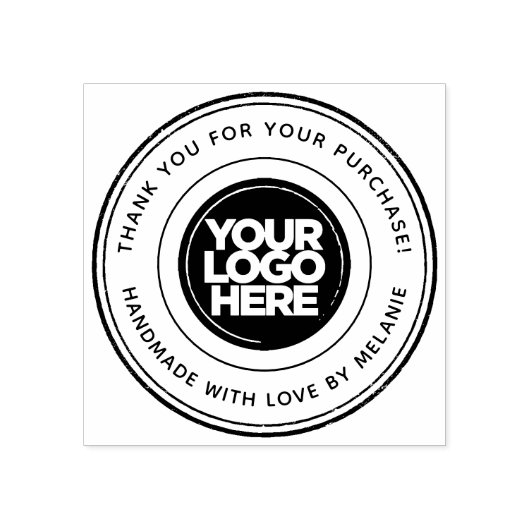 Creëer uw eigen Business Logo Round Rubberstempel (Afrduk)