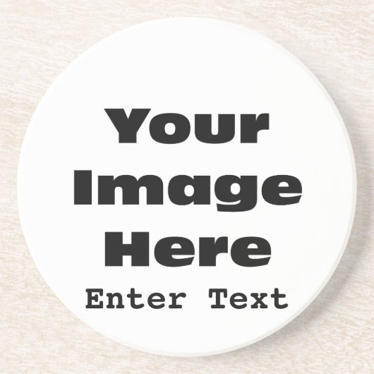 Creëer Uw eigen cadeauSjabloon Zandsteen Onderzetter (Voorkant)