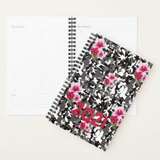 Creëer Uw eigen CAMO FLORAL 2021 Kalenderplanner Planner (Display)