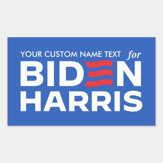 Creëer Uw eigen campagne voor Biden Harris 2024 Rechthoekige Sticker (Voorkant)