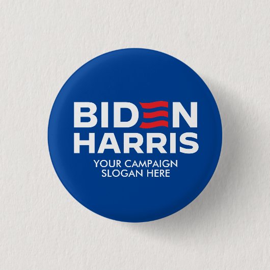 Creëer Uw eigen campagneslogan van Biden Harris Ronde Button 3,2 Cm (Voorkant)
