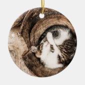 Creëer Uw Eigen - Cat Nap Keramisch Ornament (Voorkant)