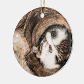 Creëer Uw Eigen - Cat Nap Keramisch Ornament (Links)