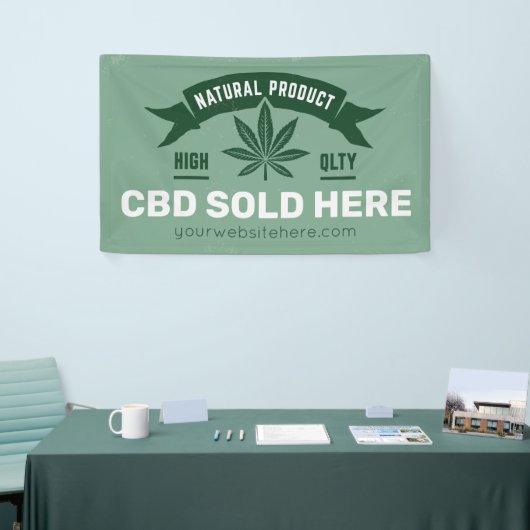 Creëer Uw eigen CBD verkocht hier banner (Beurs)