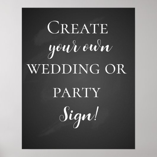 Creëer uw eigen chalkboard-bord poster (Voorkant)