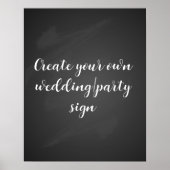 Creëer uw eigen chalkboard-bord poster (Voorkant)