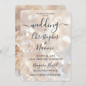 Creëer uw eigen champagnekristallen bruiloft kaart (Voorkant / Achterkant)