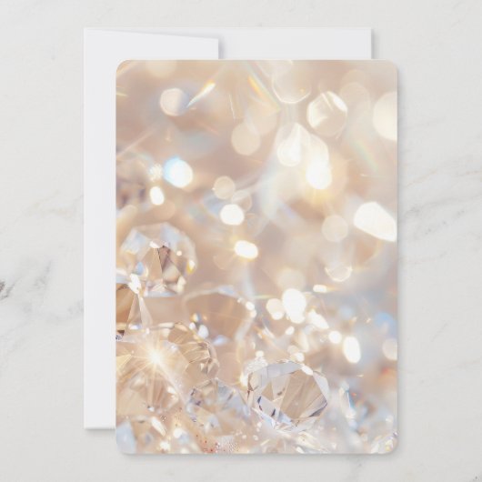 Creëer uw eigen champagnekristallen bruiloft kaart (Achterkant)
