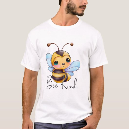Creëer Uw Eigen Cheeky Schattige Bee Kind T-shirt (Voorkant)
