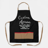 Creëer uw eigen Chef Baker aangepaste Faux Pocket  Schort (Voorkant)