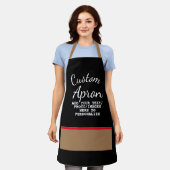 Creëer uw eigen Chef Baker aangepaste Faux Pocket  Schort (Gedragen)