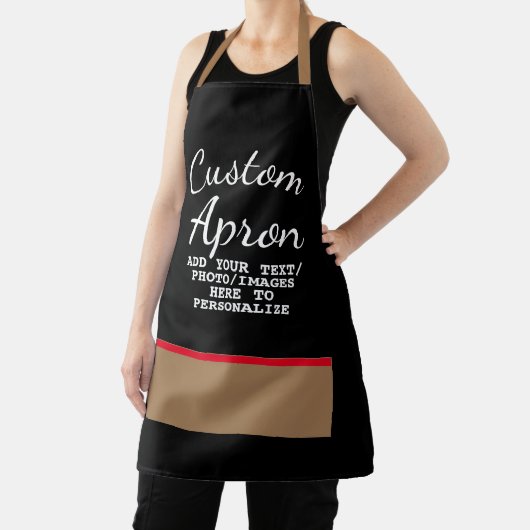 Creëer uw eigen Chef Baker aangepaste Faux Pocket  Schort (Insitu)