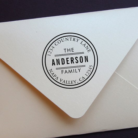 Creëer Uw eigen Circle retouradres Rubberstempel