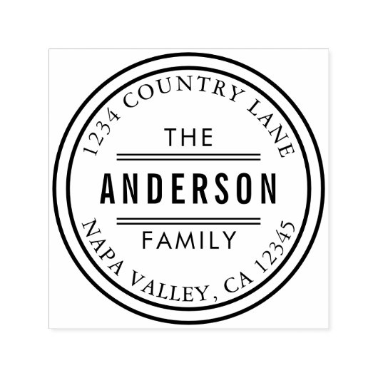 Creëer Uw eigen Circle retouradres Zelfinktende Stempel (Design)