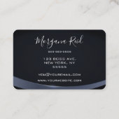 Creëer uw eigen circulair blauw ontwerp visitekaartje (Achterkant)