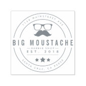 Creëer Uw eigen Circulaire Barbering Business Logo Zelfinktende Stempel (Design)