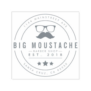 Creëer Uw eigen Circulaire Barbering Business Logo Zelfinktende Stempel