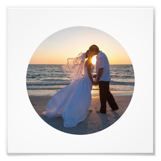 Creëer Uw Eigen Cirkelvorm Bruiloft 8 "x8" Foto Afdruk (Voorkant)