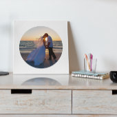 Creëer Uw Eigen Cirkelvorm Huwelijksfoto Canvas Afdruk