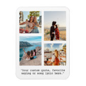 Creëer uw eigen citaat Fotocollage Magneet (Verticaal)