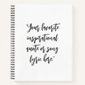 Creëer uw eigen citaat kalligrafie notitieboek (Voorkant)