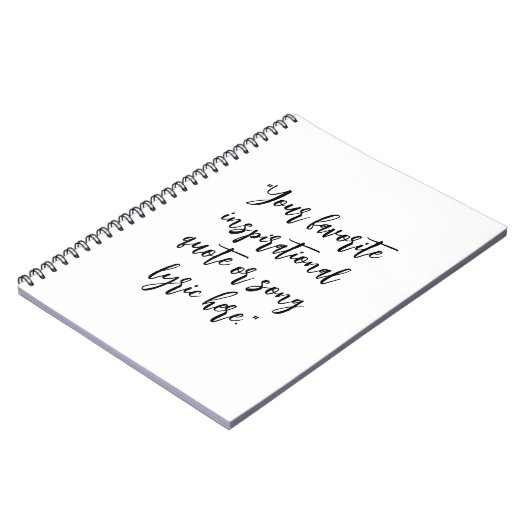 Creëer uw eigen citaat kalligrafie notitieboek (Linkerzijde)