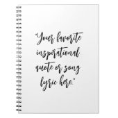 Creëer uw eigen citaat kalligrafie notitieboek (Voorkant)