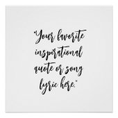 Creëer uw eigen citaat kalligrafie perfect poster (Voorkant)