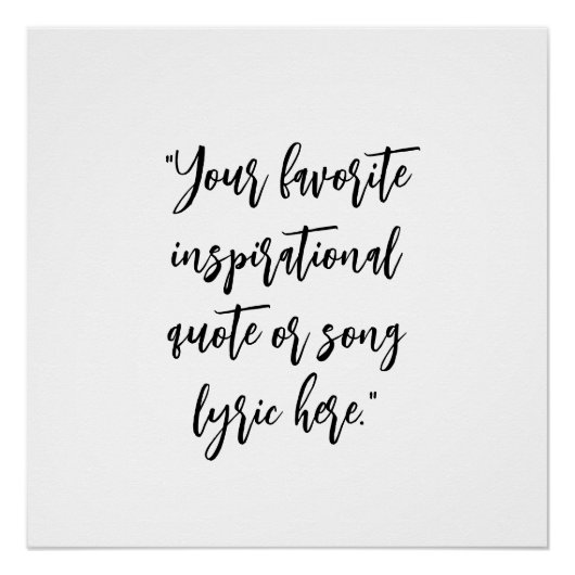 Creëer uw eigen citaat kalligrafie perfect poster (Voorkant)