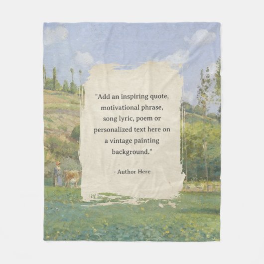 Creëer uw eigen citaat schilderij fleece deken (Voorkant)