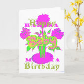 Creëer Uw eigen Colorful Happy Birthday Kaart (Gele Bloem)