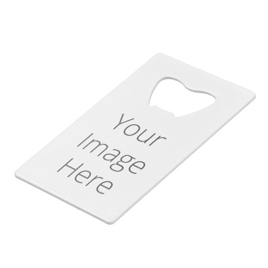 Creëer Uw eigen creditcard Fles Open Kredietkaart Flessenopener (Voorkant Gekanteld)