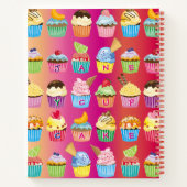 Creëer Uw eigen Cupcake Monogram Delicious behande Notitieboek (Achterkant)