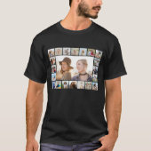 Creëer Uw Eigen Custom 21 Fotocollage Unisex T-shirt (Voorkant)
