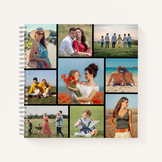 Creëer Uw Eigen Custom 9 Fotocollage Recept Notitieboek (Voorkant)