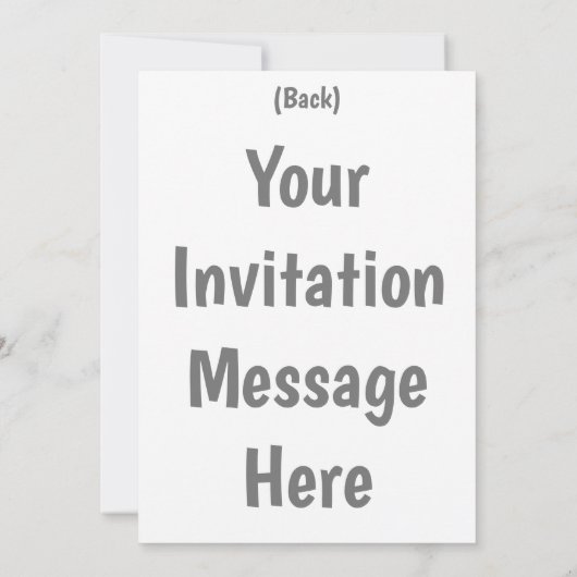 Creëer uw eigen Custom Afbeelding 5 "x7" bruiloft Kaart (Achterkant)