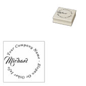 Creëer Uw Eigen Custom Bedrijfsnaam Rubber Stamp Rubberstempel (Gestempeld)