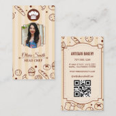Creëer uw eigen Custom Photo Bakery Chef Visitekaartje (Voorkant / Achterkant)