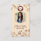 Creëer uw eigen Custom Photo Bakery Chef Visitekaartje (Voorkant)