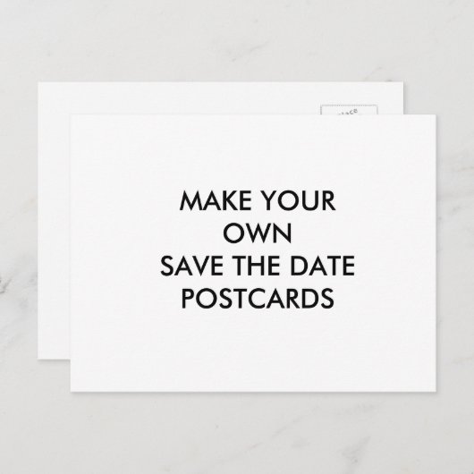 Creëer Uw eigen Custom Save the Date Briefkaart (Voorkant / Achterkant)